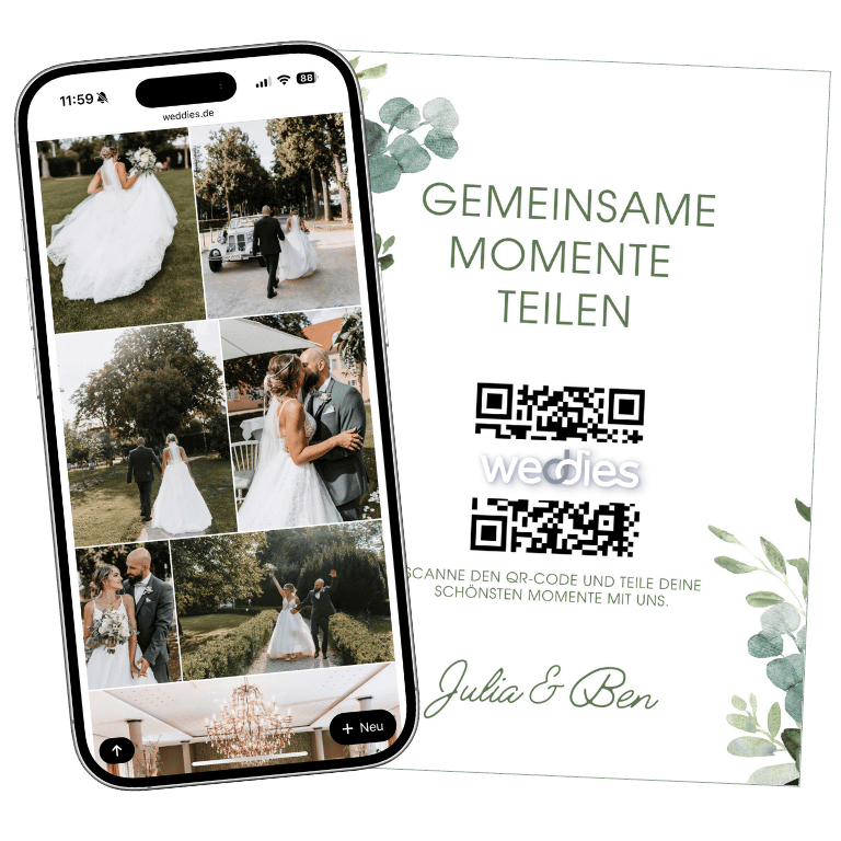 Hochzeitsfoto App mit QR-Code