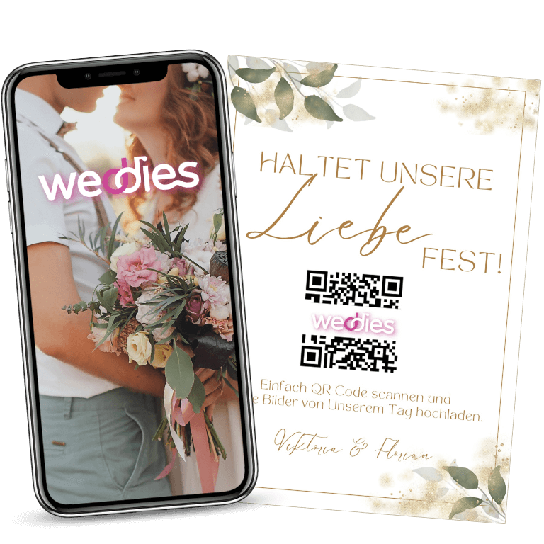 Hochzeitsfotos mit Gästen teilen weddies